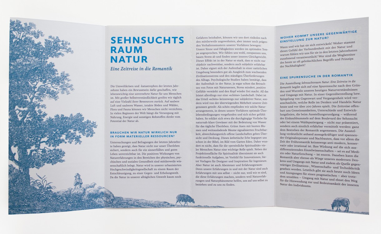 Sehnsuchtsraum Natur · Ausstellungsflyer 